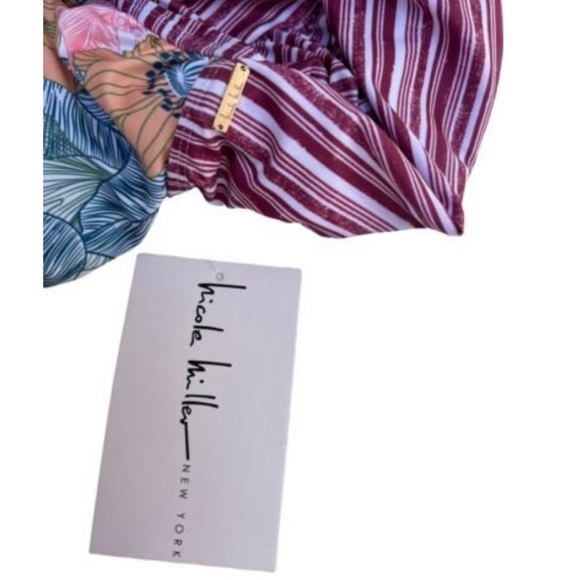 NICOLE MILLER Convertible One-piece Swimsuit In Floral Stripe‎ 
Size S - Picture 4 of 7